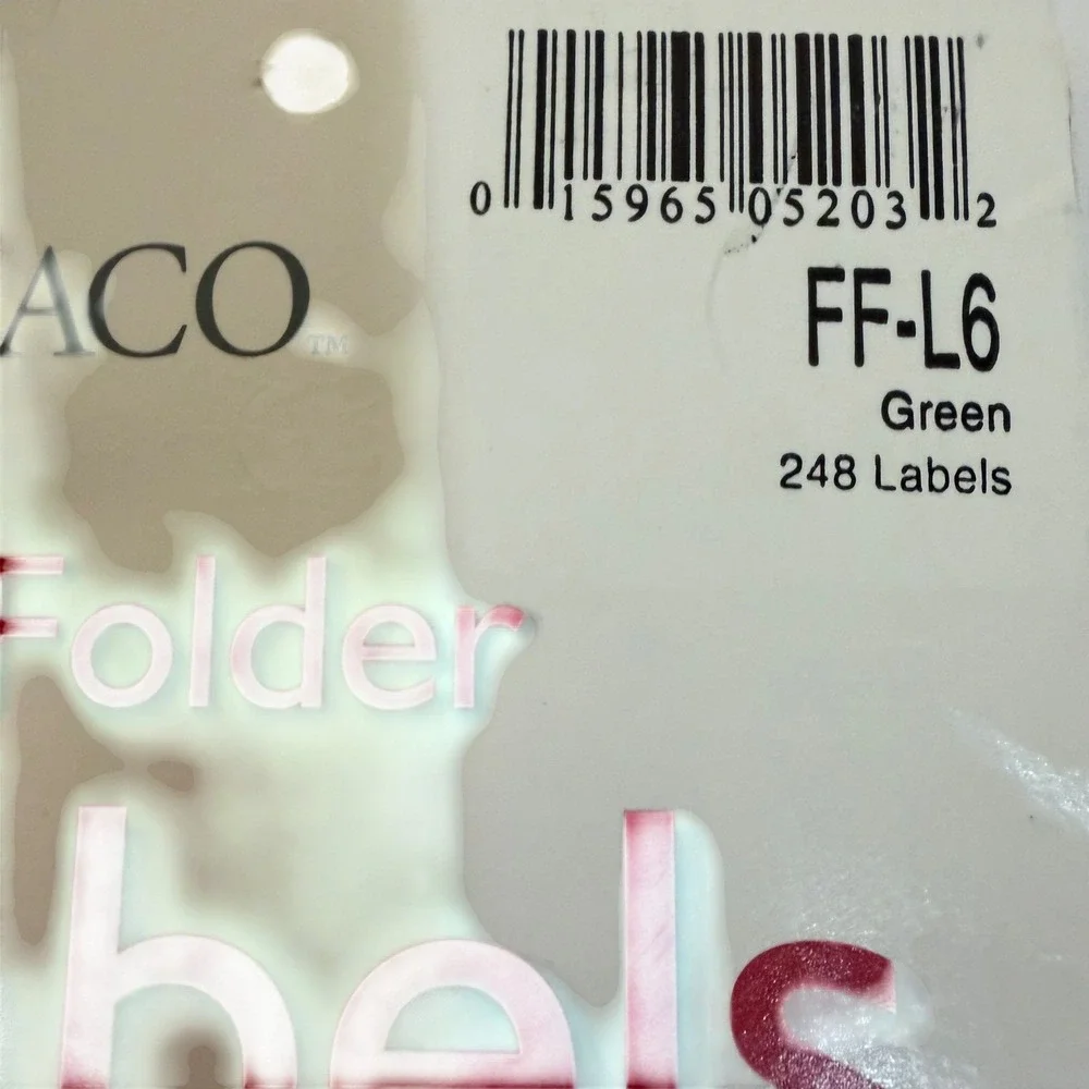 MACO FF L6 Green File Folder Labels 248 Labels Permanent‎ Adhesive 2 boxes